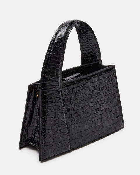 TWISTY Bag Black  Women's Crocodile Top Handle Bag – Steve Madden
