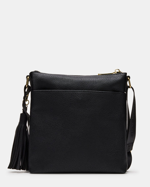 leather crossbody bag black