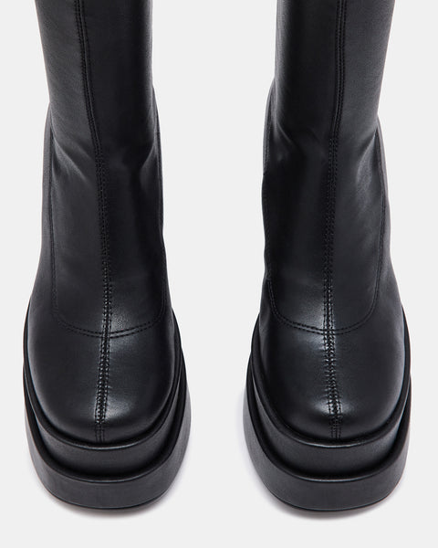 CYPRESS Black Platform Boots  Women's Vegan Leather Boots – Steve Madden