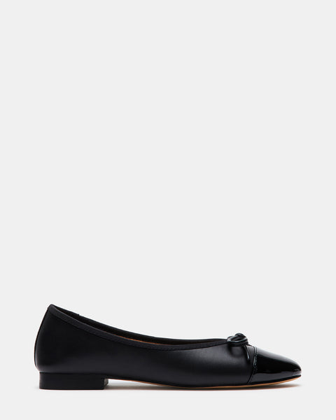 Flat shoes outlet - woman heel 1 cm black leather