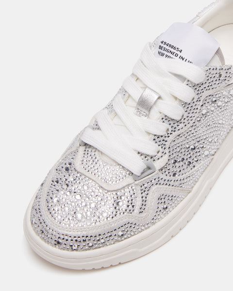 Lovee Cosee Platform Rhinestone Sneakers for Women Sparkly Lace up Tennis  Shoes Bedazzled Wedding Fashion Sneaker Dress