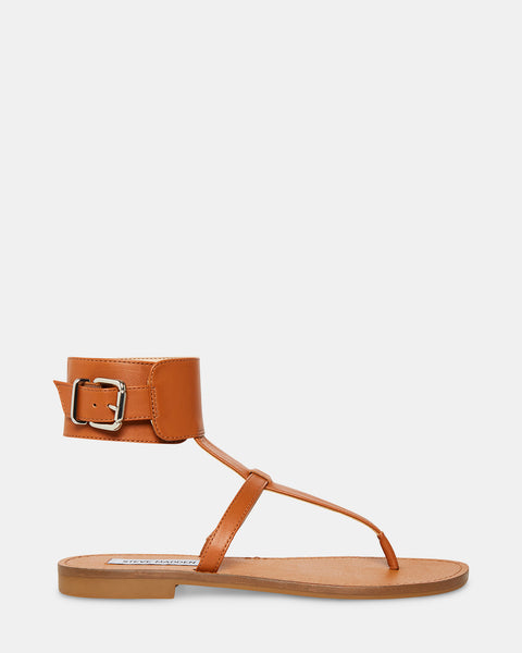 RICO Tan Leather Strappy Thong Sandal | Women's Sandals – Steve Madden