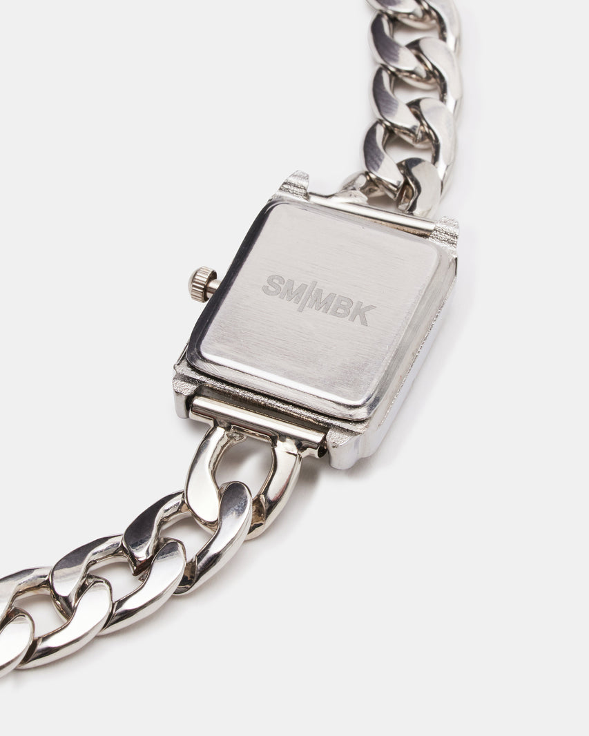 WATCH NECKLACE PEWTER METALLIC