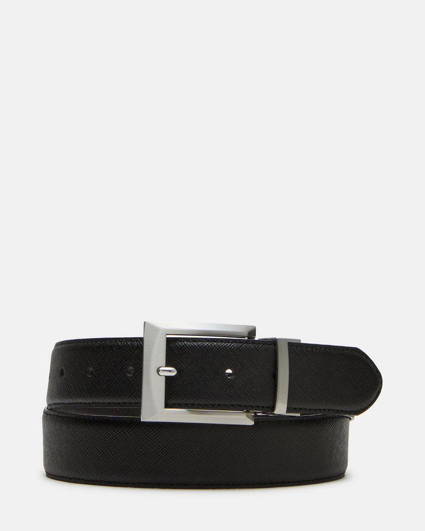 MEN'S REVERSIBLE SAFFIANO BELT BLACK/BROWN