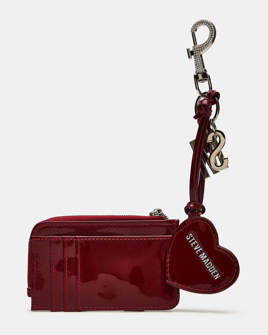 AMORE BAG CHARM WINE PATENT