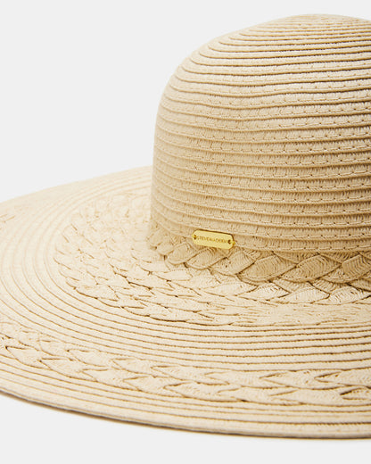 BRAIDED STRAW FLOPPY HAT NATURAL