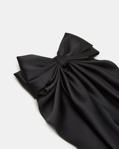 SATIN HAIR BOW BLACK