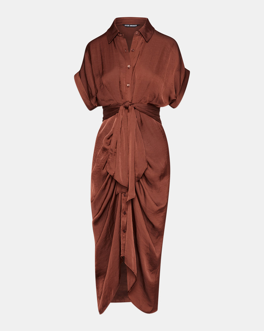 TORI DRESS BROWN