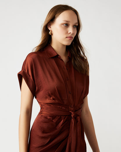 TORI DRESS BROWN