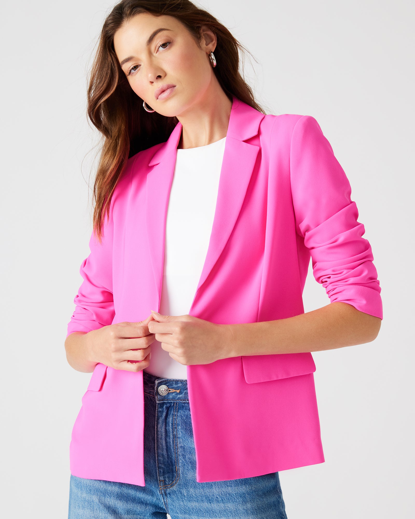 PAYTON Blazer Hot Pink | Women's Blazers – Steve Madden