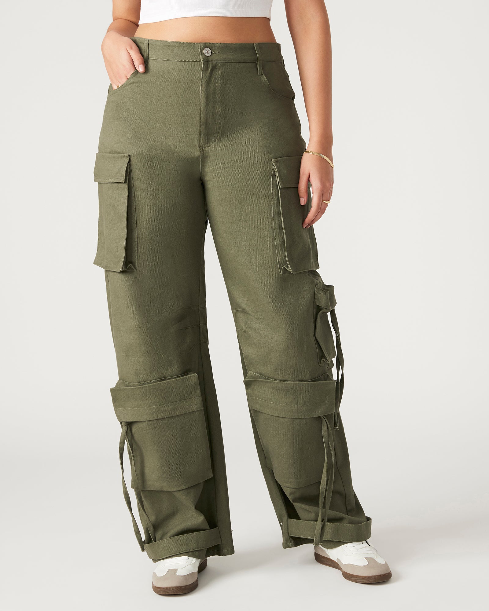 DUO Pant Olive | Women's Utility Cargo Pants – Steve Madden