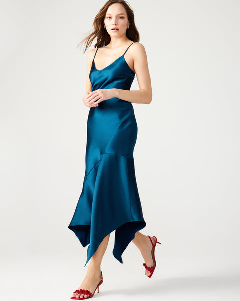 LUCILLE Dress Blue | Women's Wedding Guest Dresses – Steve Madden