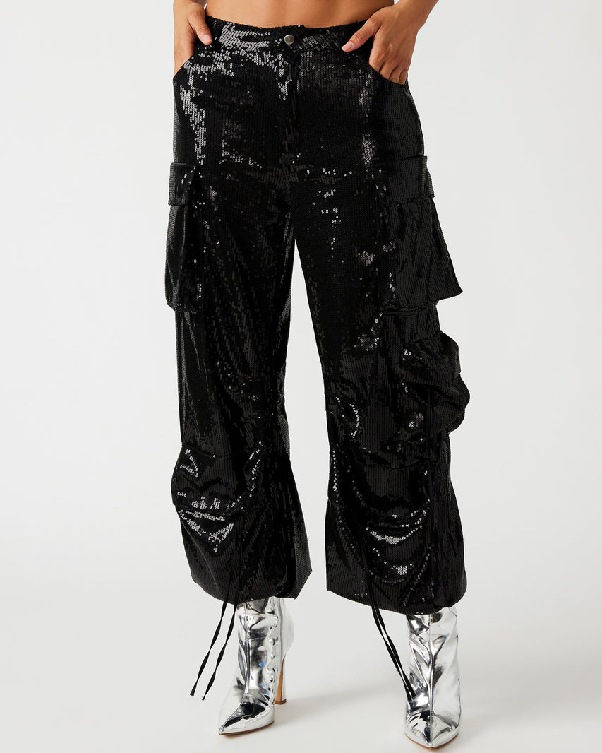 DUO SEQUIN PANT BLACK