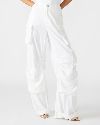 DUO SEQUIN PANT WHITE