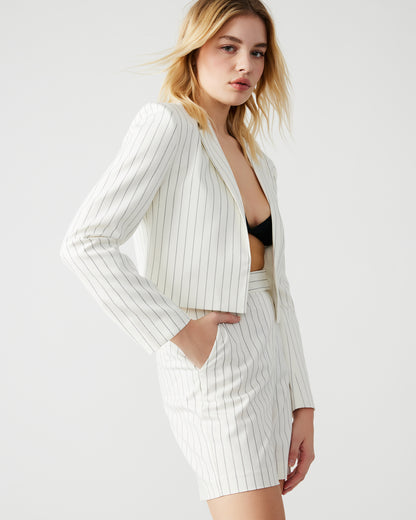 RUPI CROPPED BLAZER WHITE/BLACK