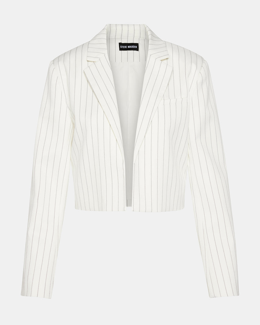 RUPI CROPPED BLAZER WHITE/BLACK