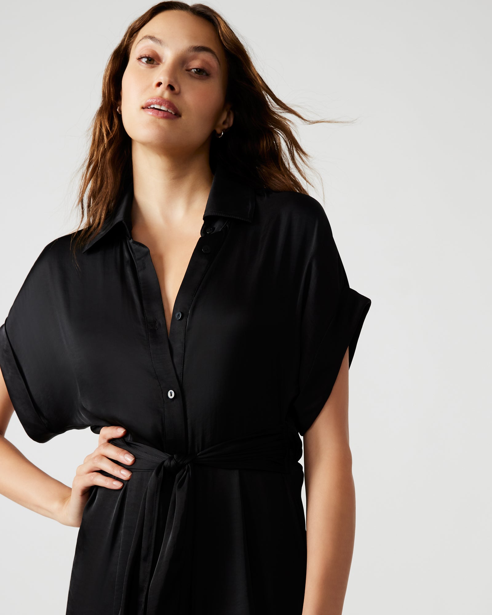 TORI Jumpsuit Black | Women's Wide Leg One-Pieces – Steve Madden