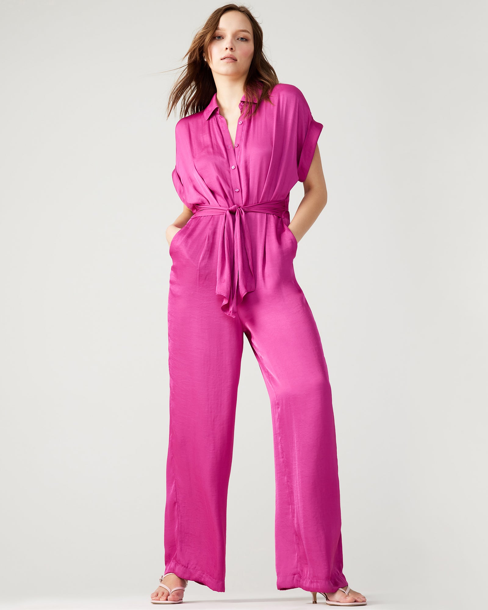 TORI Jumpsuit Rose | Women's Wide Leg One-Pieces - Steve Madden