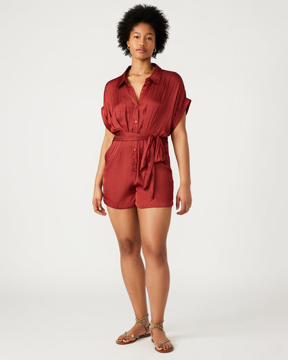 TORI ROMPER BURNT ORANGE