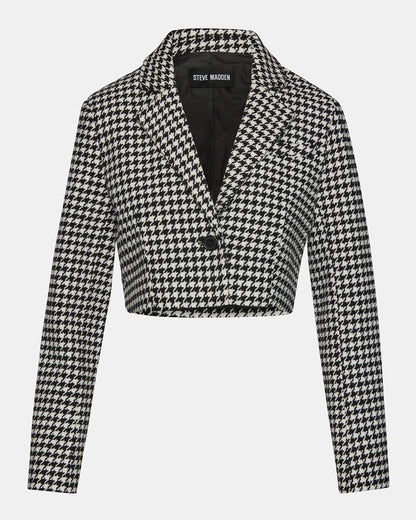 RUPI CROPPED BLAZER BLACK/WHITE