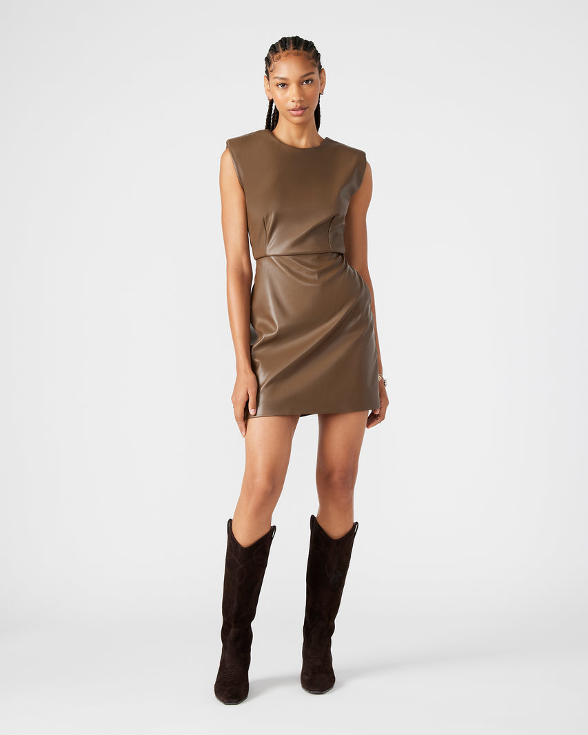 BELEN DRESS BROWN