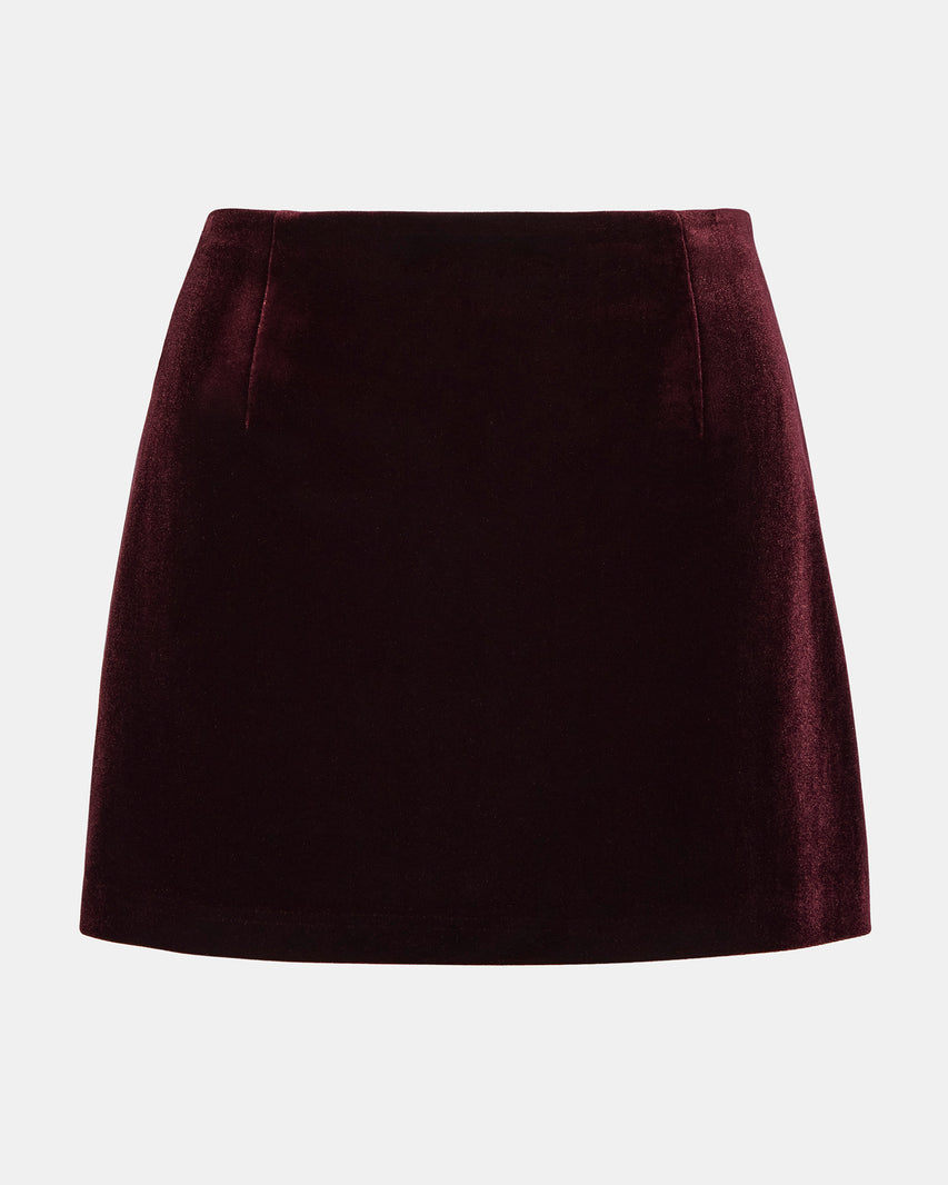 CINDI VELVET SKORT WINE