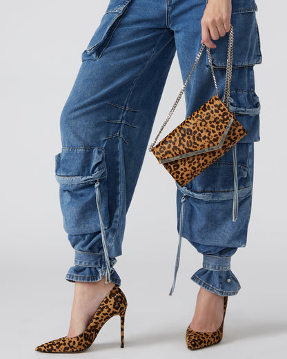 THRIVE SHOE AND CLUTCH BAG LEOPARD