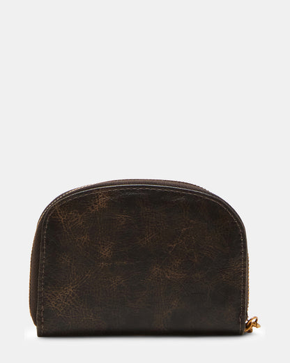 JADEZ WALLET DARK BROWN DISTRESSED