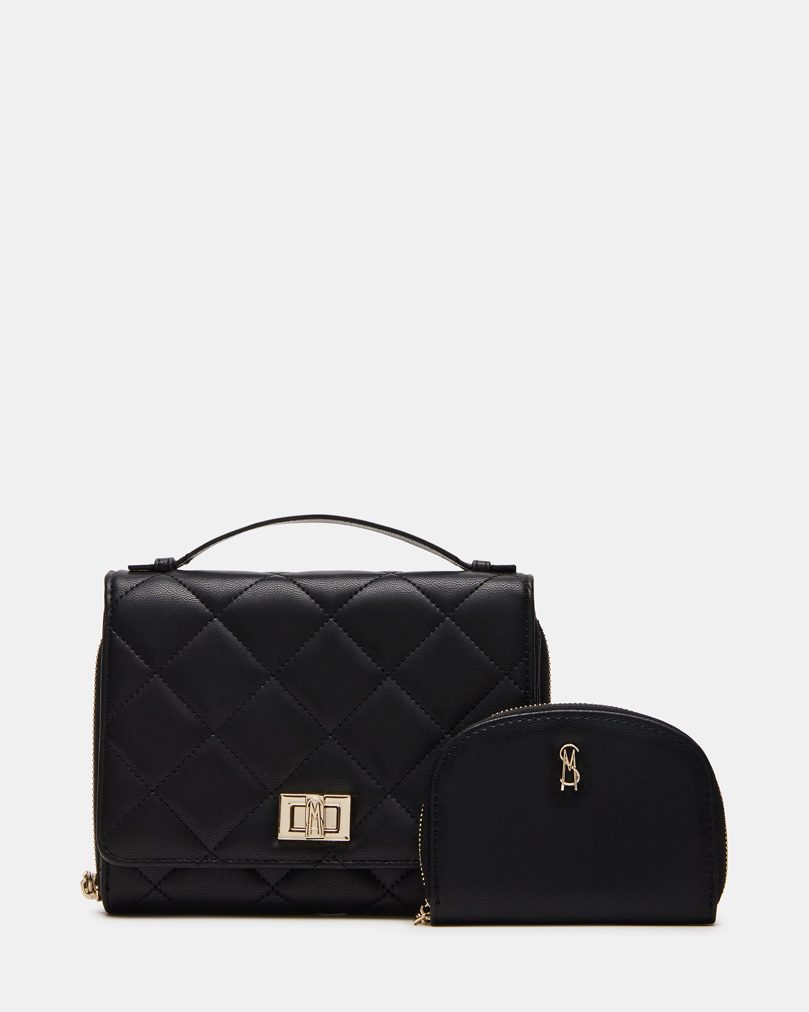 Kate Spade - Black Leather Quilted Crossbody w/ Chain Strap