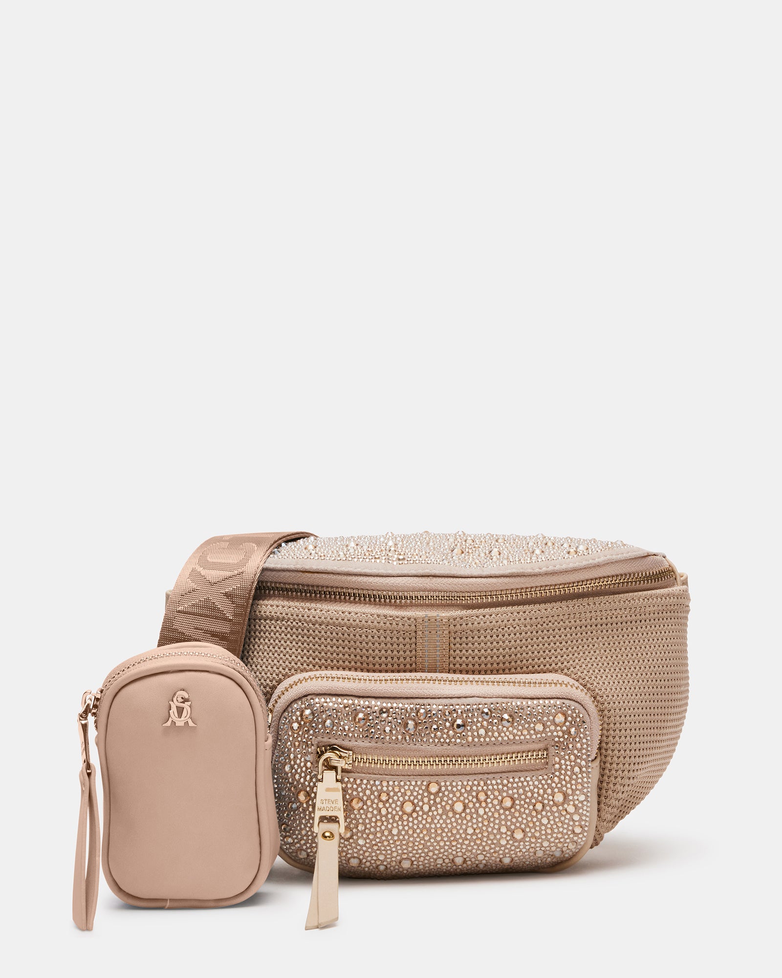 Embossed Textured Fanny Pack, Zipper Crossbody Chest Bag, Stylish Sling Bag  With Mini Coin Purse Multi-module printed two-piece belt bag,Retro Letter  Pattern Waist Bag, Zipper Belt Bag Pack, Perfect Crossbody Bag For