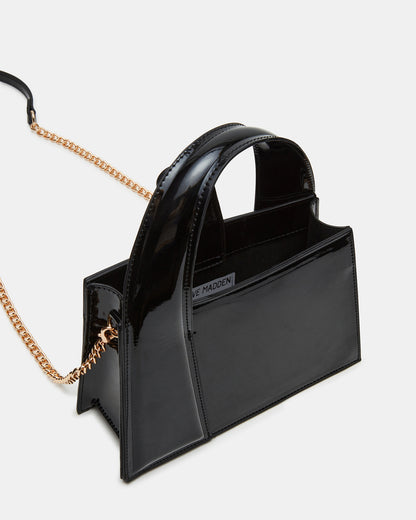 TWISTY BAG BLACK PATENT