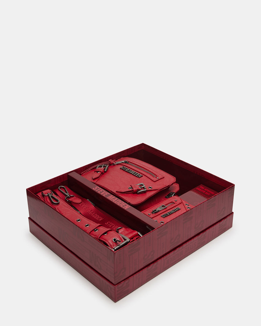 EVELYN CRINKLE MINI GIFT SET RED