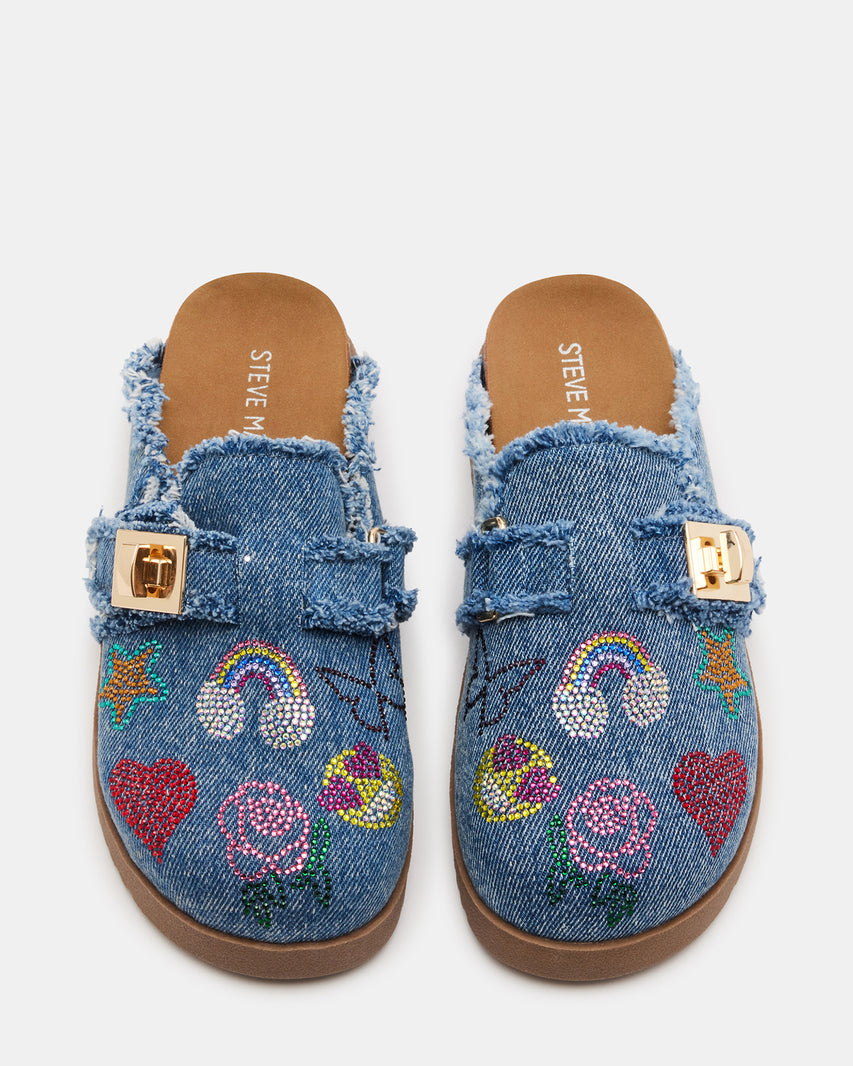 KIDS' MONEYY DENIM MULTI RHINESTONES