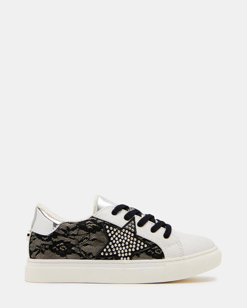 Kids' REZUME Black Lace Lace-Up Star Sneakers | Girls' Shoes – Steve Madden