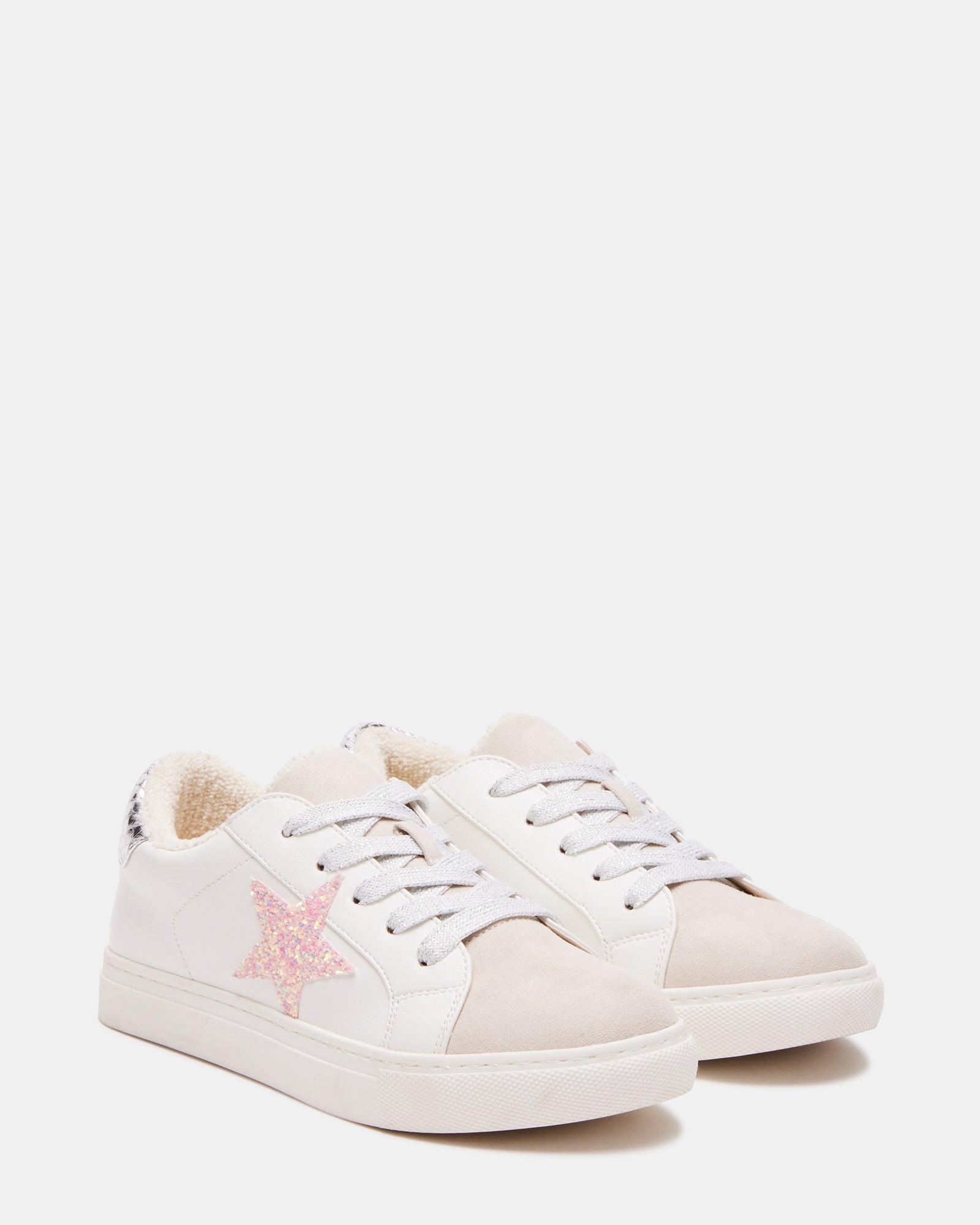 Kids' REZUME White Multi Lace-Up Star Sneakers | Girls' Shoes – Steve ...