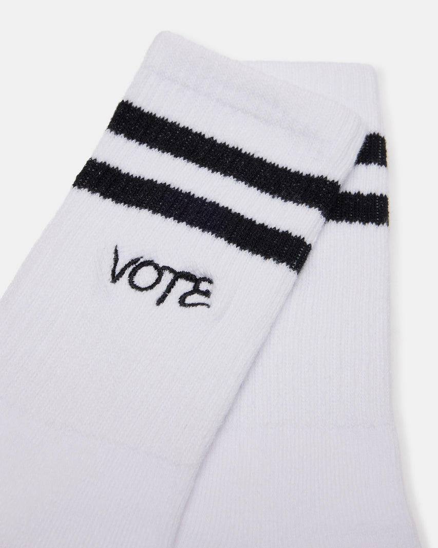 VOTE SOCKS WHITE