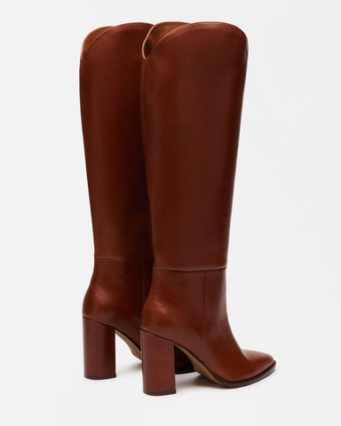 Renzo Knee High Boot Brown