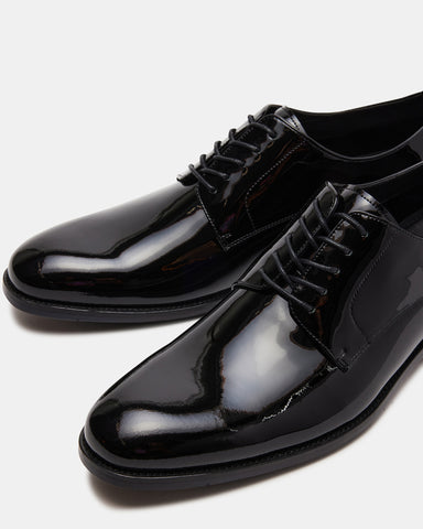 DAYMIN Black Patent Lace-Up Dress Shoe