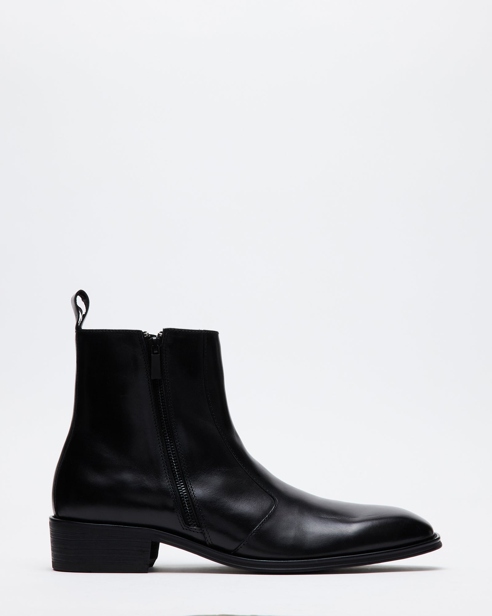HAYNES Black Leather Ankle Boot | Men's Boots – Steve Madden