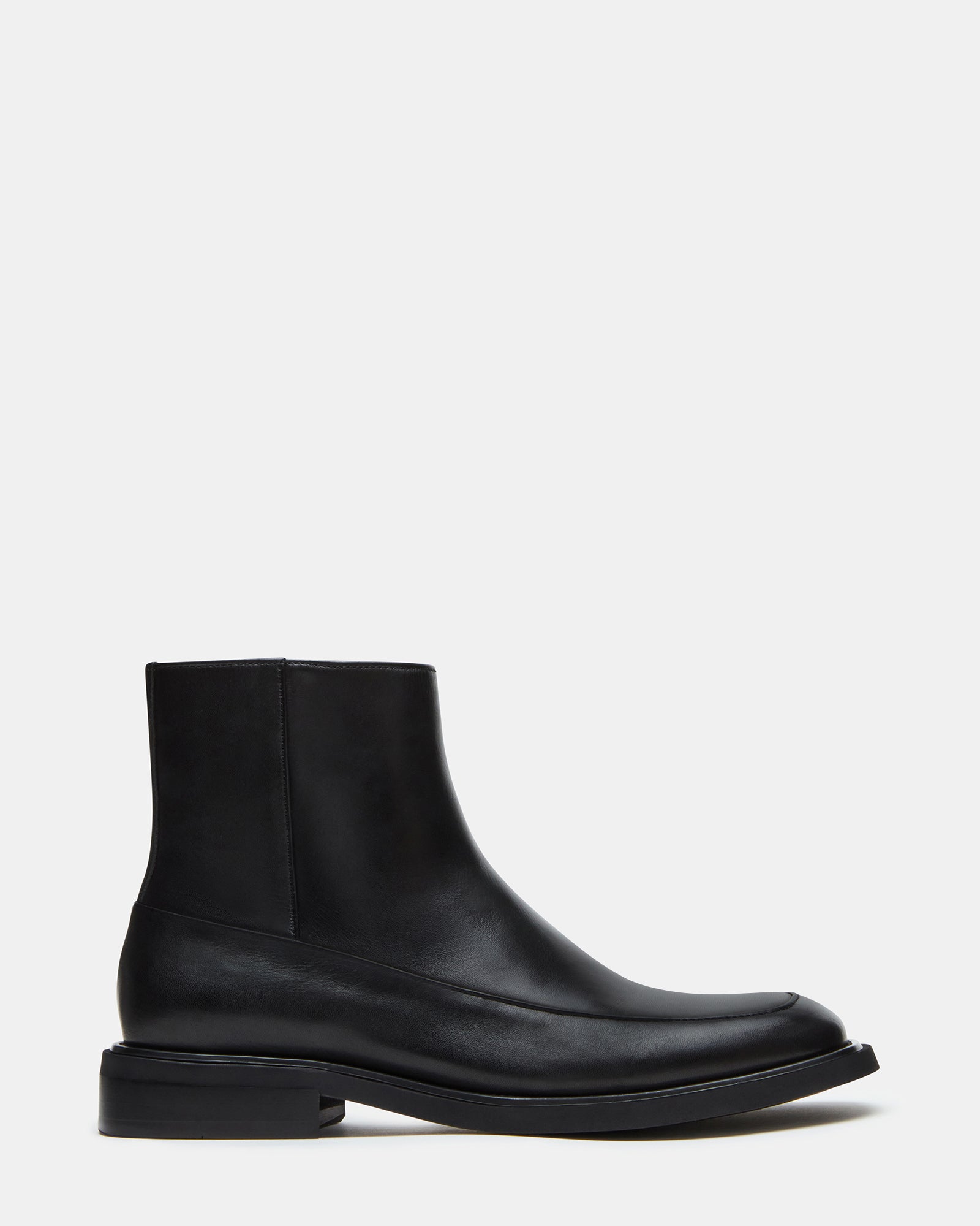 HUCK Black Leather Square-Toe Ankle Boots | Men's Shoes – Steve Madden