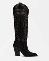 LASSO Black Multi Western Boot | Women's Knee High Boot – Steve