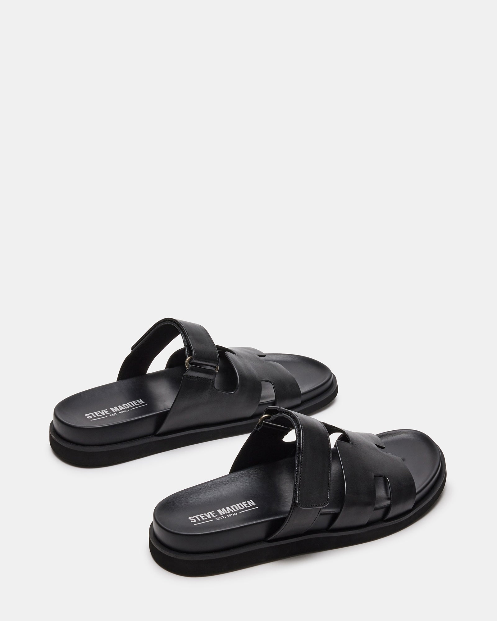 MAIVEN Black Leather Fisherman Sandal | Men's Sandals – Steve Madden