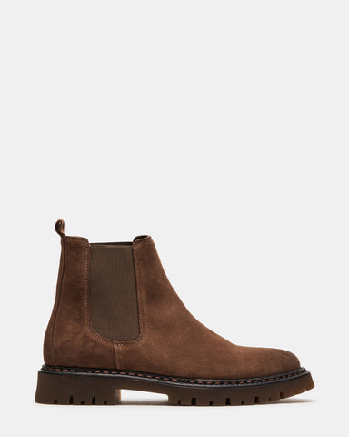 RAJ Taupe Suede Chelsea Ankle Boot | Men's Boots – Steve Madden