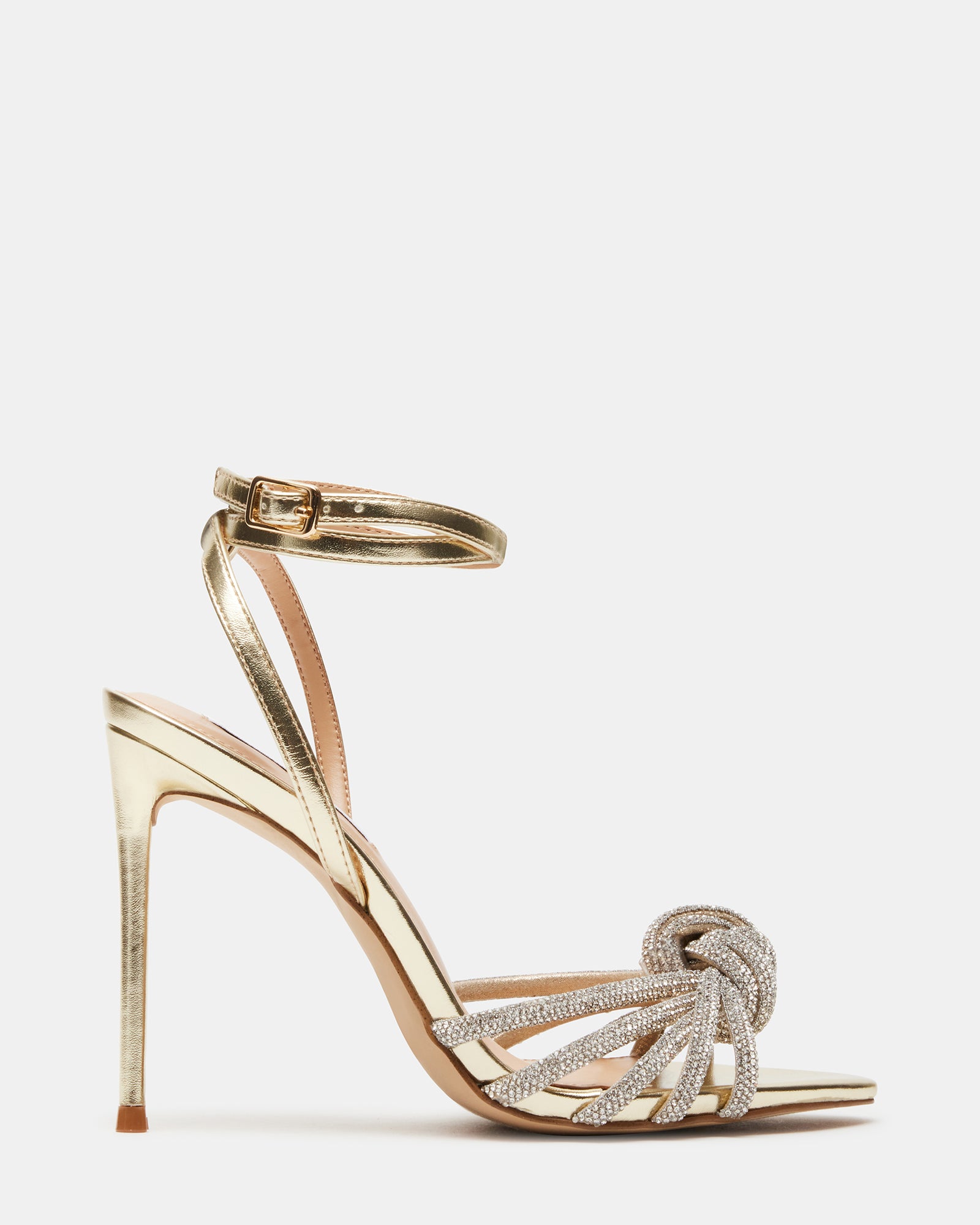 ZOLA Rose Gold Metallic Mirror Crystal Rhinestone Designer Women's Heels  Wedding Sandal Shoes – Zerga Shoes