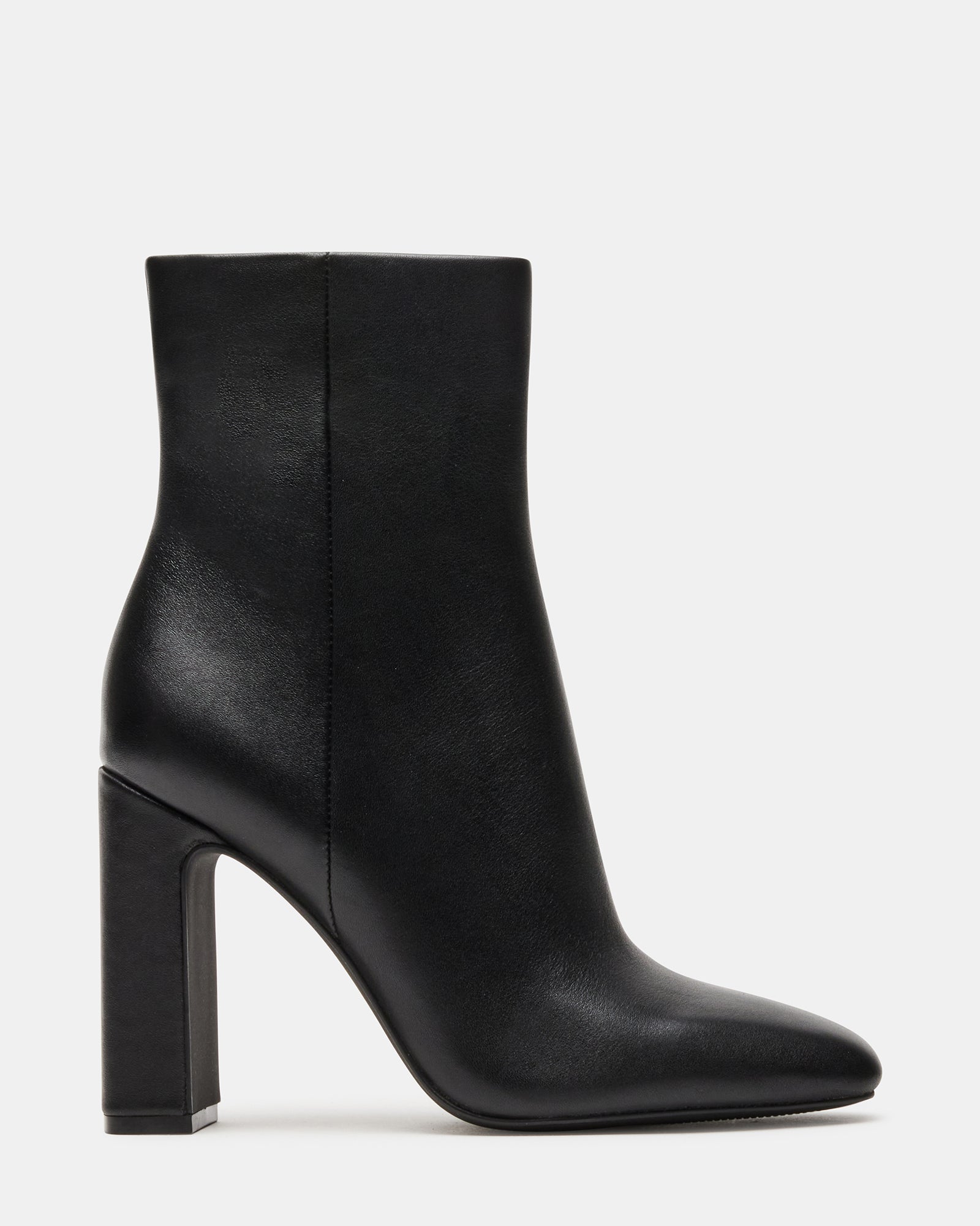 Amazon.com | MODENCOCO Women's Black Leather Knee High Matte High Heel Block  Slip On Square Toe 3 Inch Boots Size 5 - Zapatos Bajitos | Knee-High