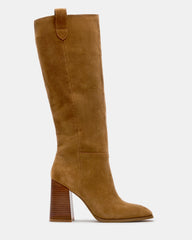 AUTUMN Chestnut Suede Knee High Boot Women s Boots Steve