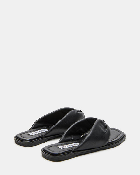 AXE Black Leather Thong Slide Sandal | Women's Sandals – Steve Madden