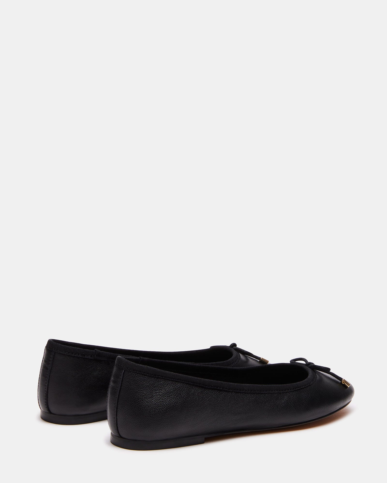 BENITA Black Leather Ballet Flat | Women's Flats – Steve Madden