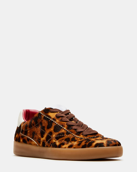 BRAXTON Leopard Comfortable Lace-Up Sneaker | Women's Sneakers – Steve ...