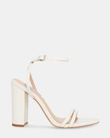 Steve madden on sale white sandal heels